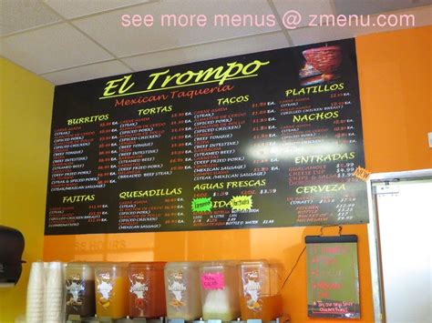 el trompo mexican taqueria menu|EL TROMPO MEXICAN TAQUERIA